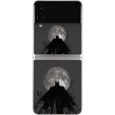 DC Comics Batman On City with Moon Art Galaxy Z Flip3 5G Skin